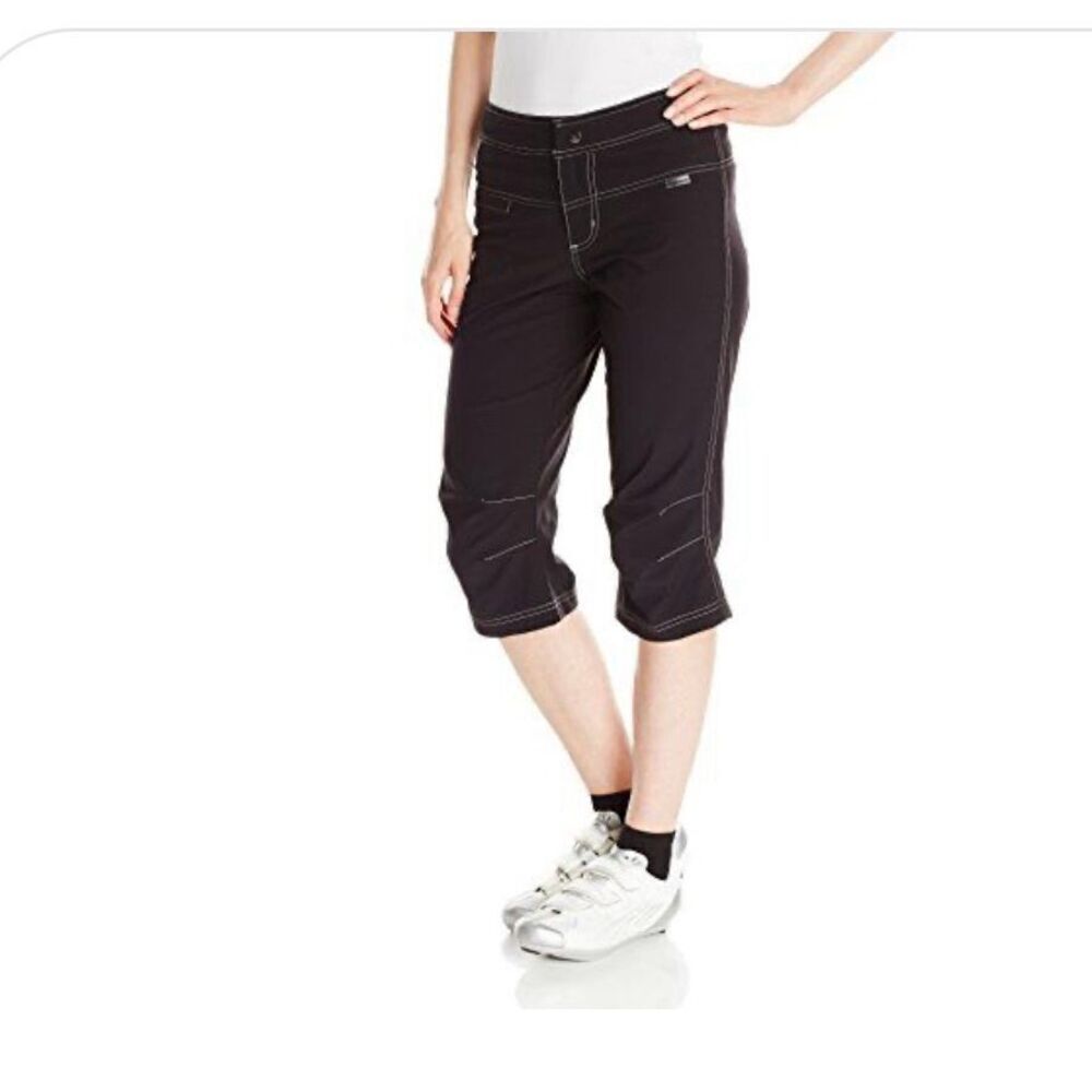Shebeest Women’s Cycling Capri Pants XS Black Lightweight Stretch Athletic